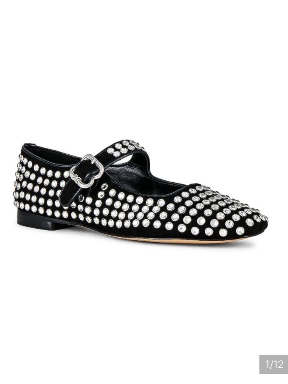 Sam Edelman Michaela Gem Flats Black
Crystal Stud Mary Jane’s shoes Revolve 6.5